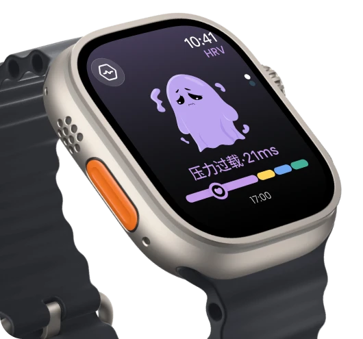 Apple Watch displaying MoodyWatch app